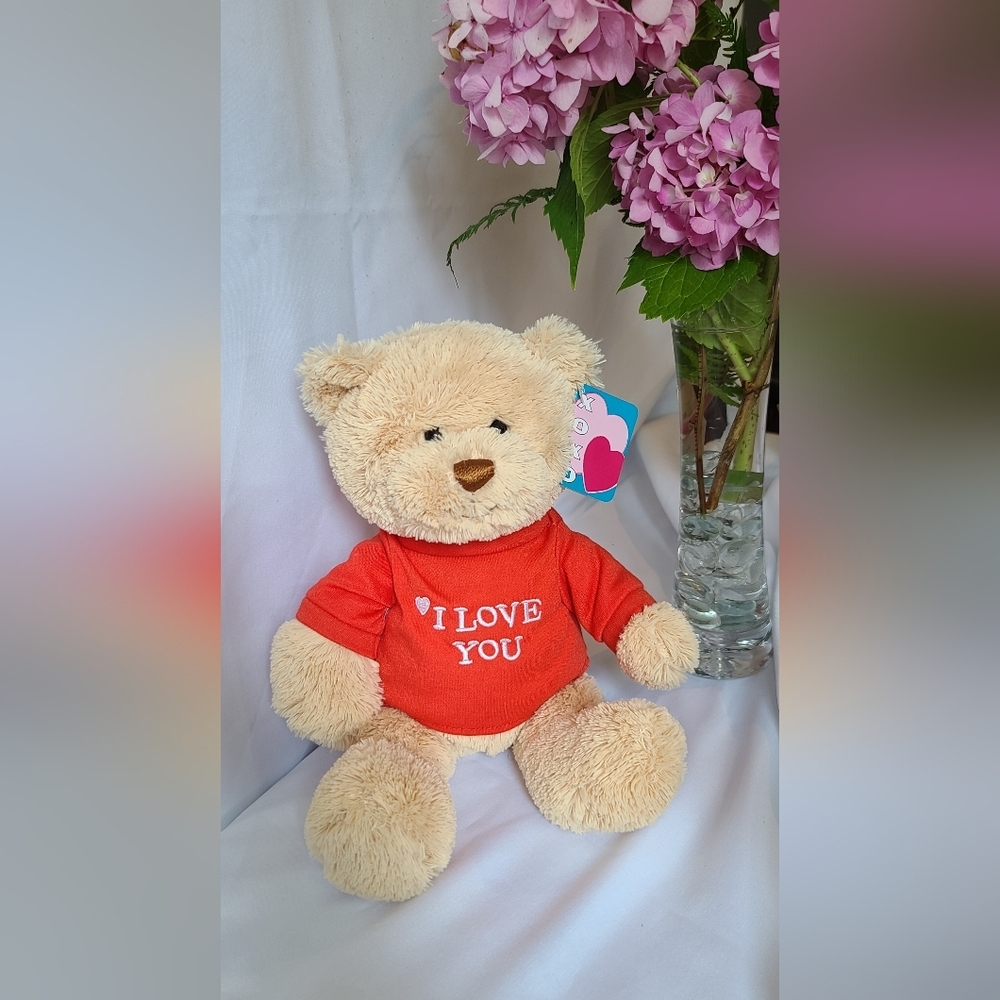 NEW Gund 12" Classic T-Shirt Bear - "I  Love You" ❤️